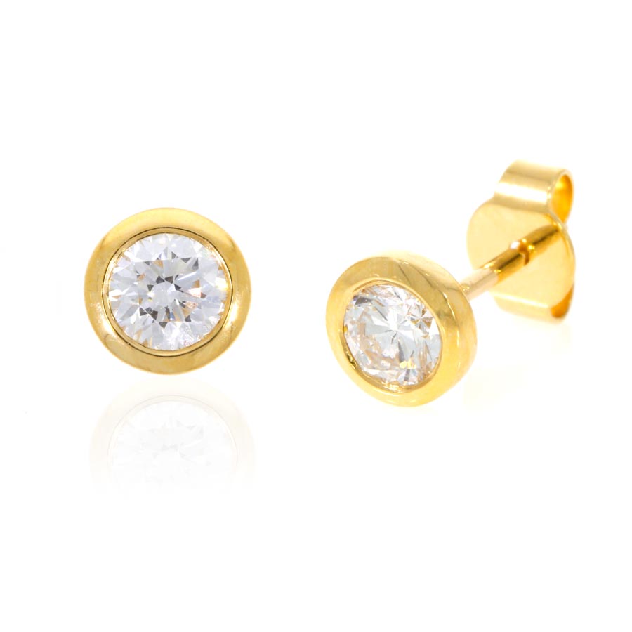 012225-7144-001 | Ohrstecker Lehrte 012225 750 Gelbgold<br> Brillant 0,670 ct H-SI ∅ 4.4mm<br>100% Made in Germany   3.735.- EUR   
