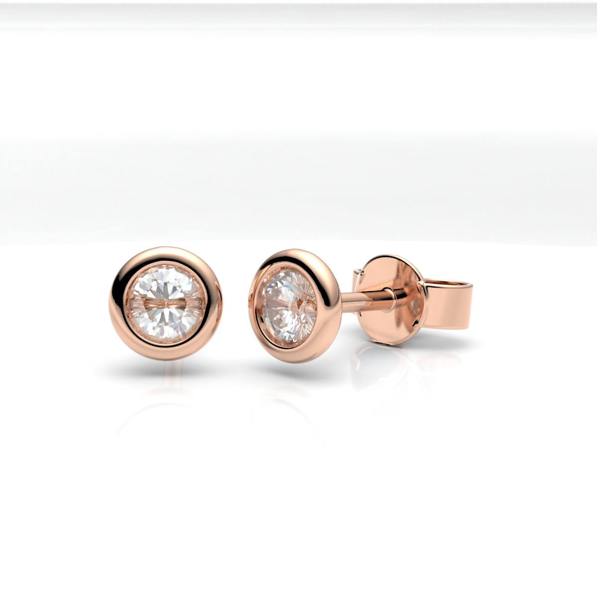 012504-5H34-001 | Ohrstecker Lehrte 012504 585 Roségold<br> Brillant 0,300 ct H-SI ∅ 3.4mm<br>100% Made in Germany  